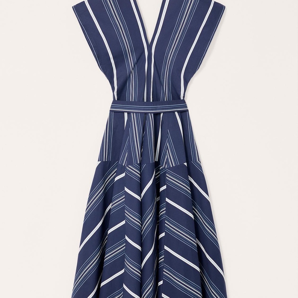 NWT ZARA LIMITED EDITION GODET STRIPE DRESS XS - Picture 5 of 5